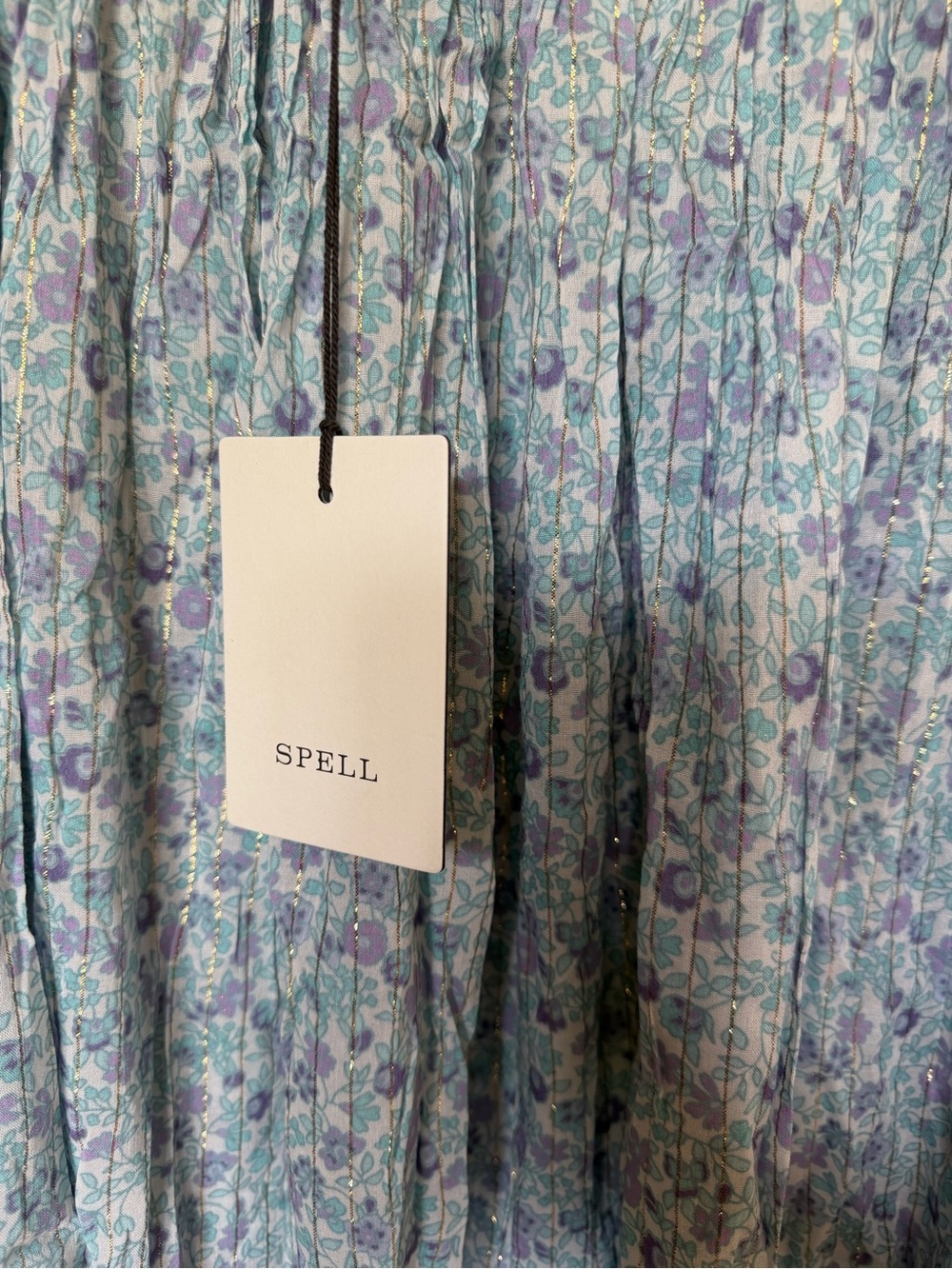 Spell Light Blue Floral Maxi Skirt - Picture 2 of 4